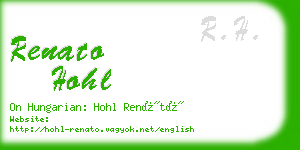 renato hohl business card